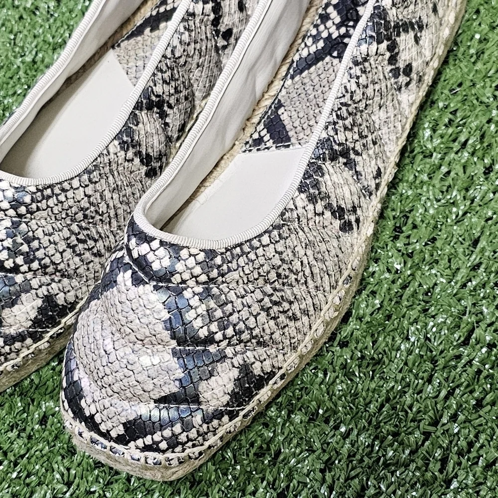 FRANCO SARTO | KIYA SNAKESKIN FAUX LEATHER QUILTED ESPADRILLES